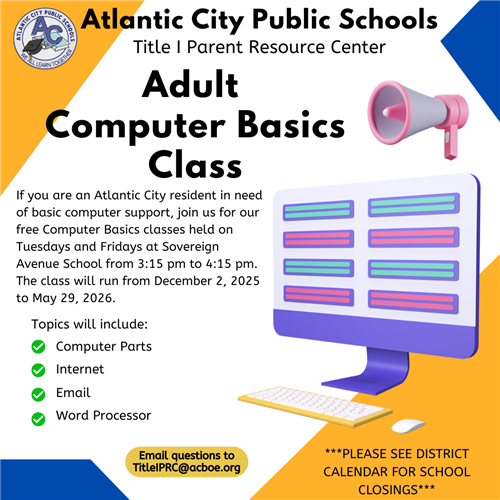 Adult Computer Basics Class